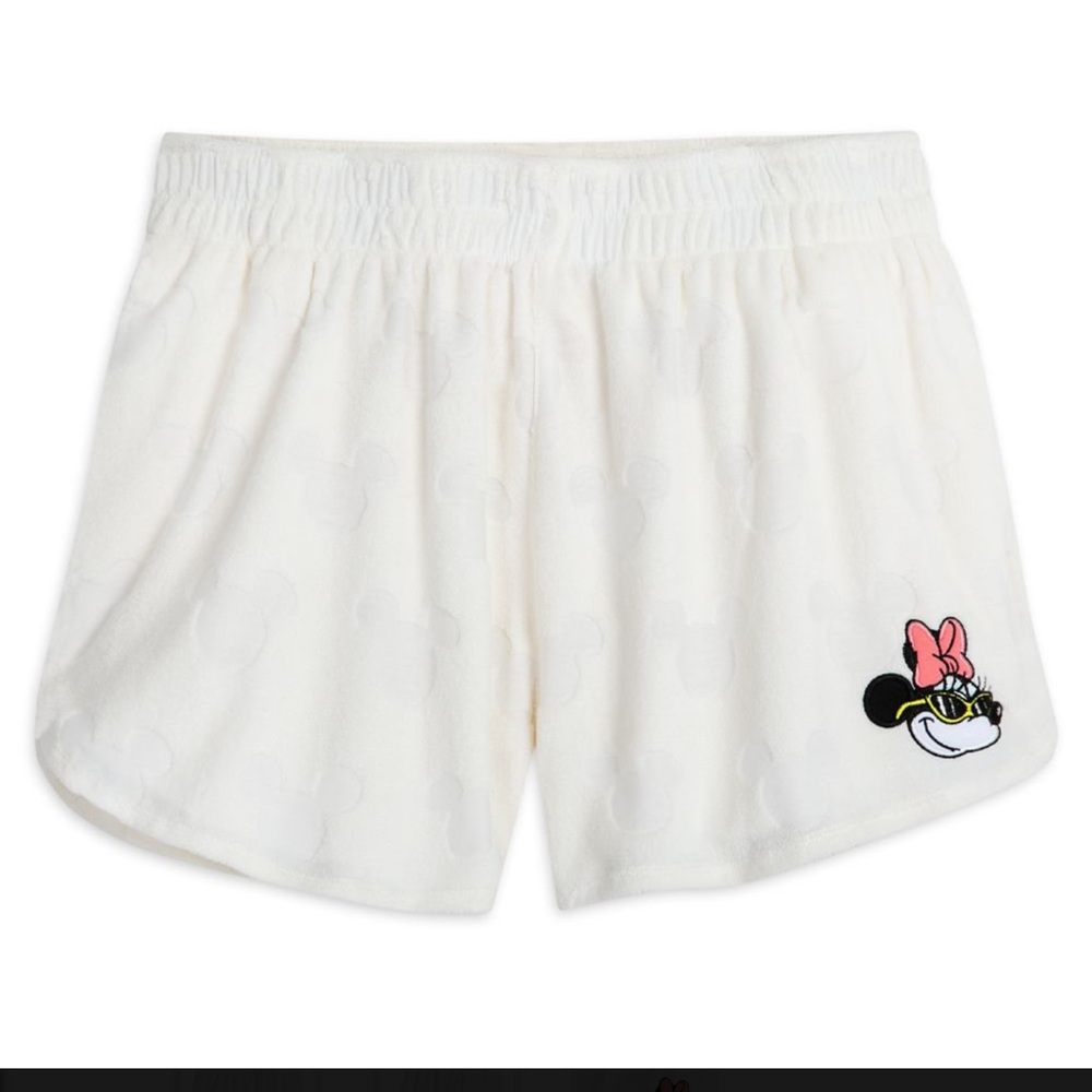 Disney Shorts - Minnie Terry Cloth Burnout Mickey Icons